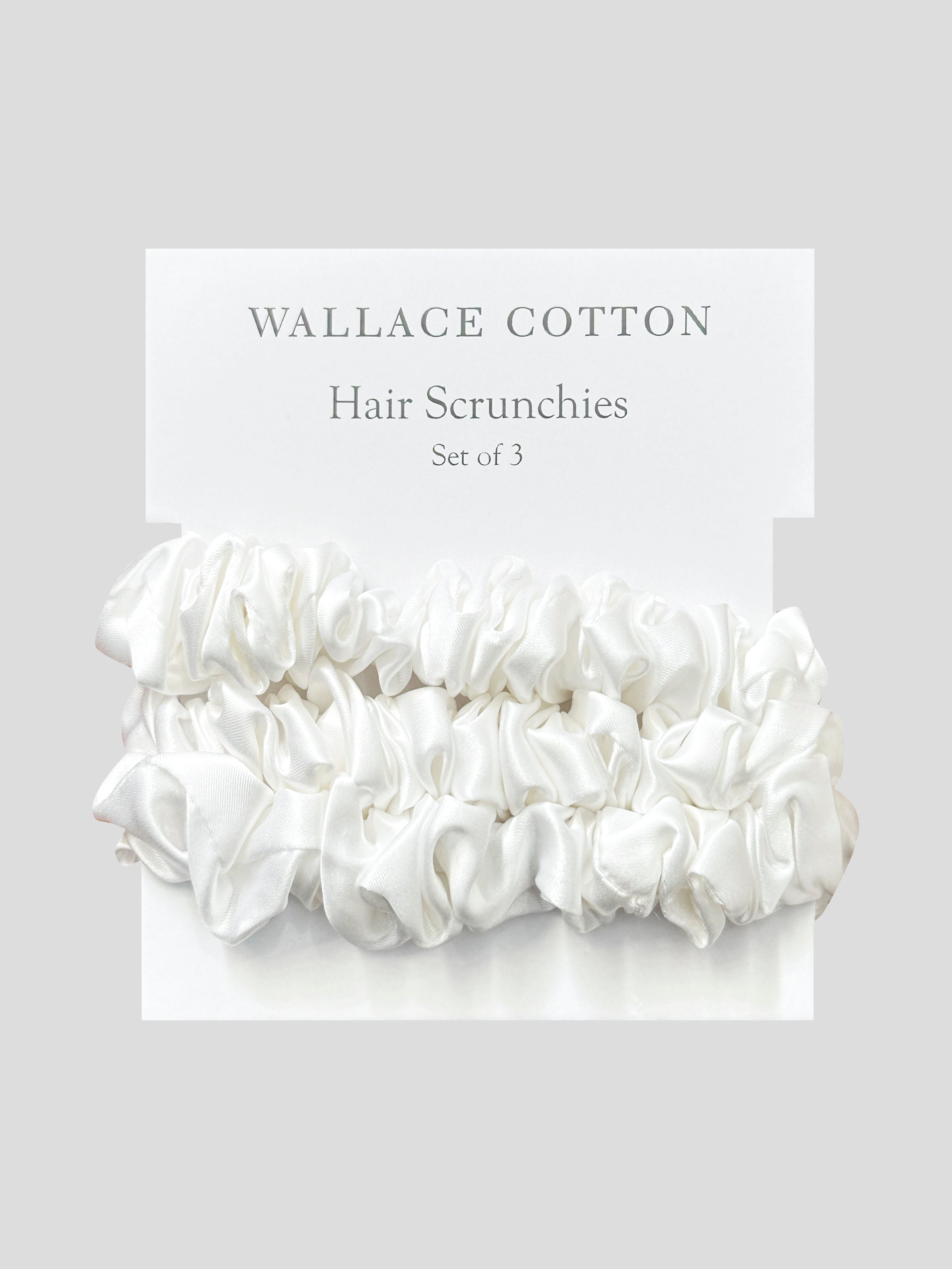 Silk Scrunchie Set of 3 | White-1