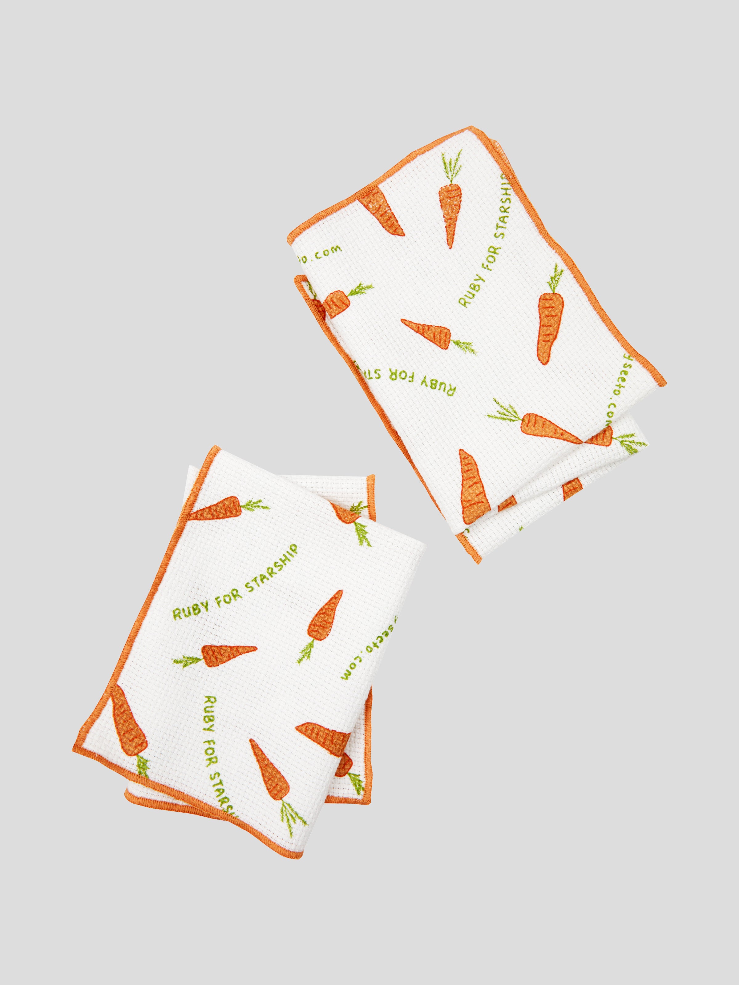 Starship Carrot Washcloth Set of 2 | Multi-2