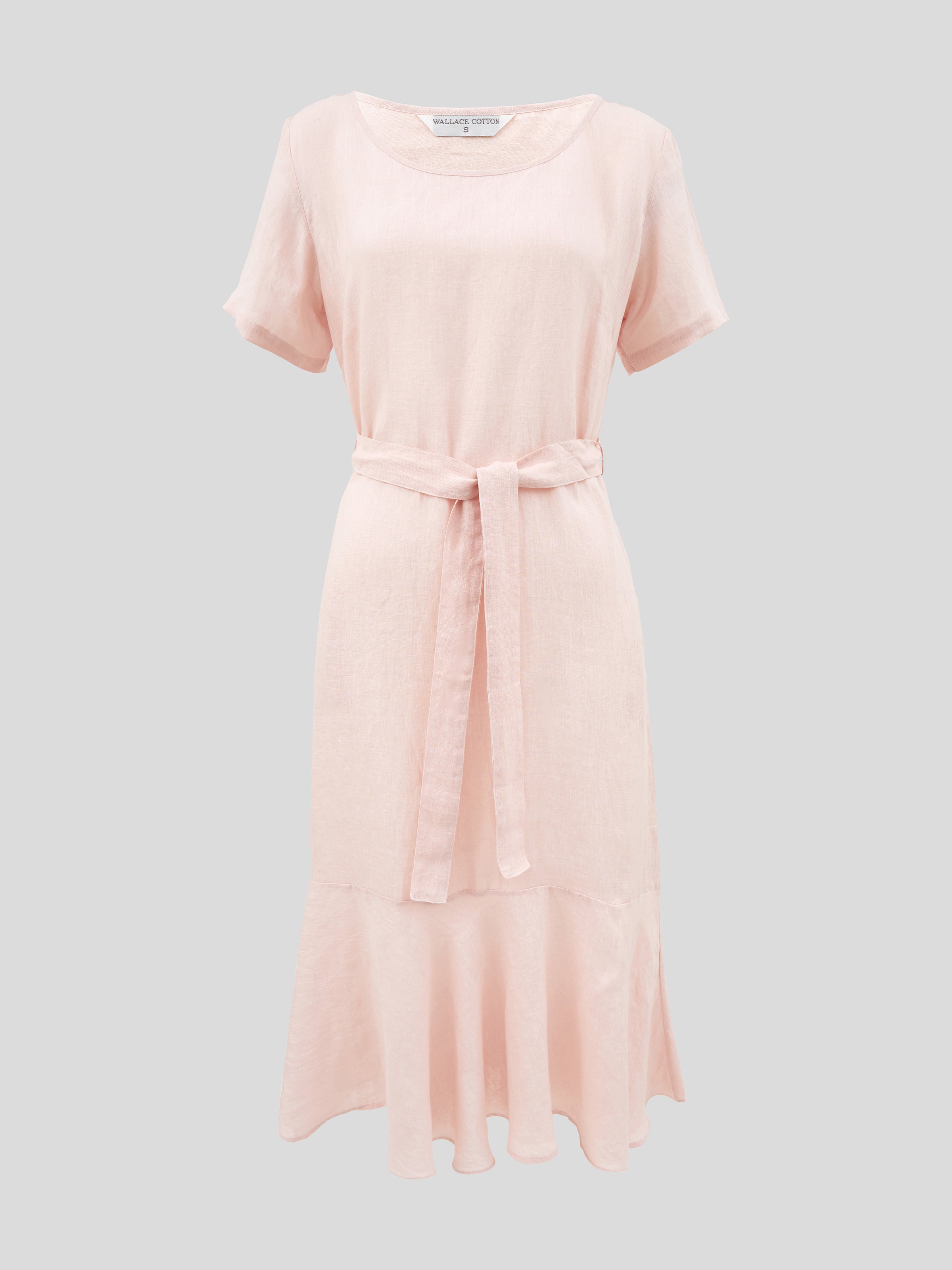 Sunseeker Bias Linen Dress | Pink-2