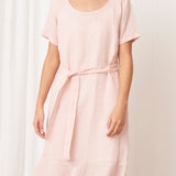 Sunseeker Bias Linen Dress | Pink-3