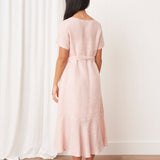 Sunseeker Bias Linen Dress | Pink-4