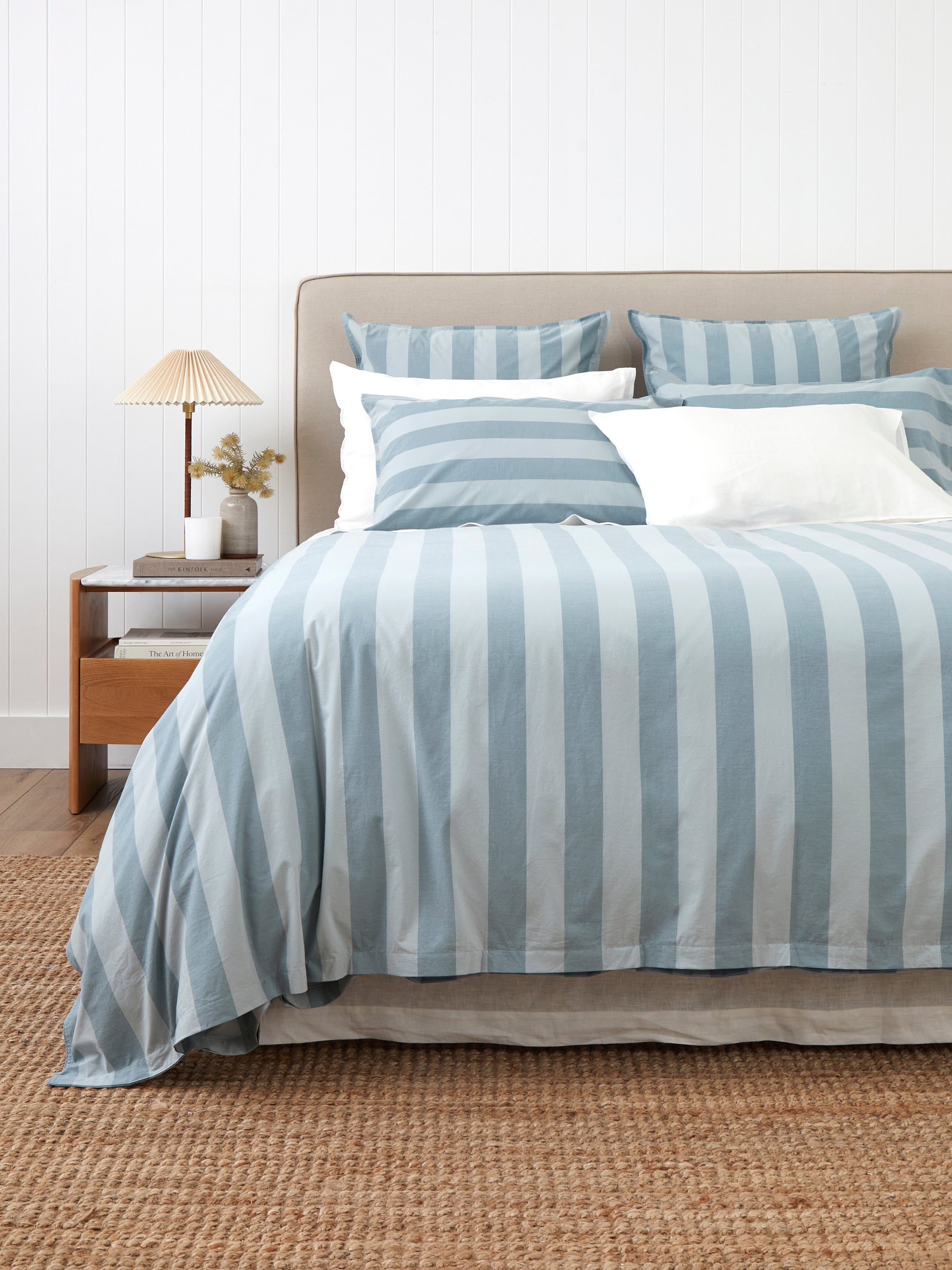 Tidal Duvet Cover Set | Blue Stripe-1