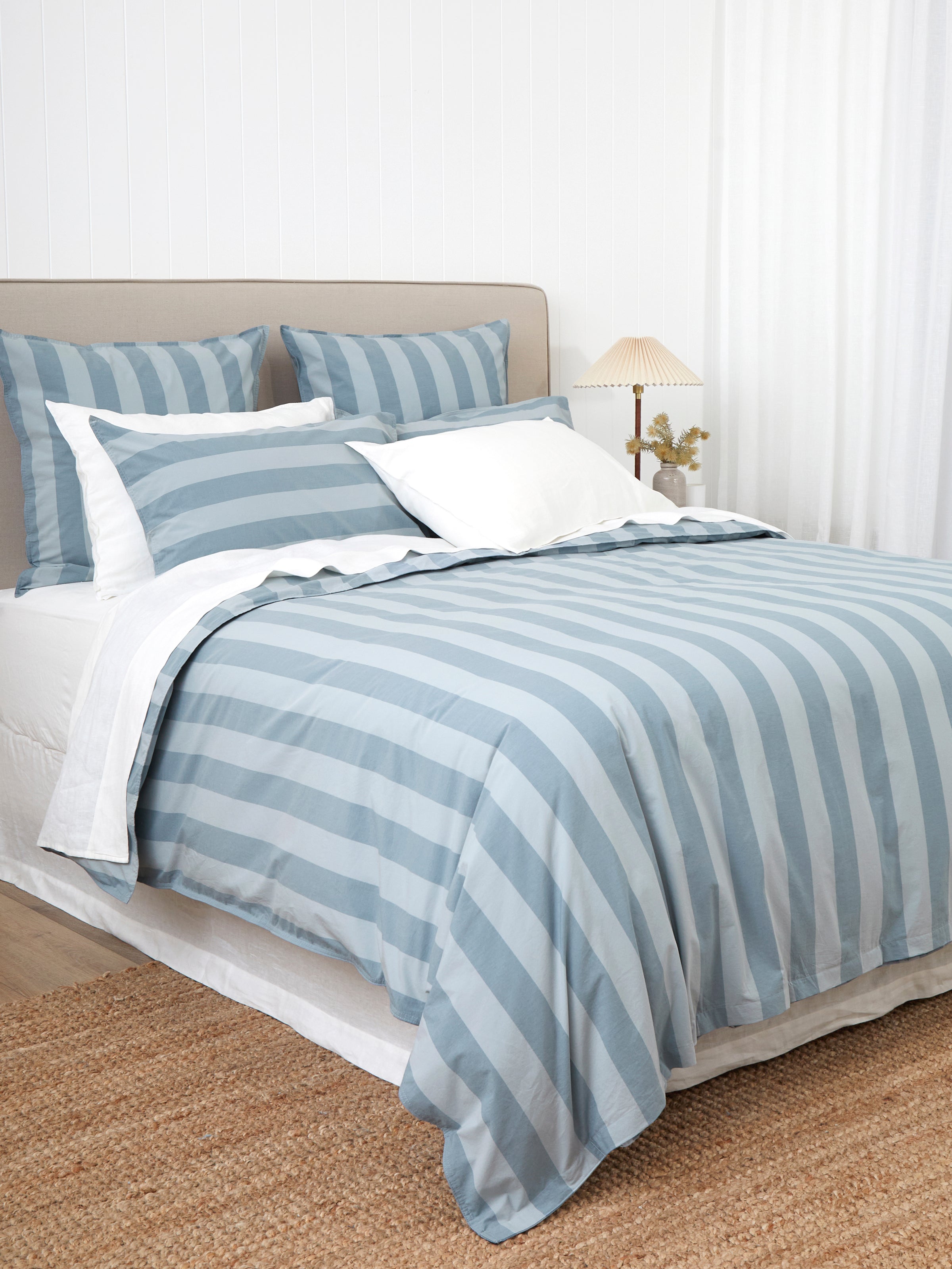 Tidal Duvet Cover Set | Blue Stripe-3