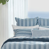 Tidal European Pillowcase | Blue Stripe-2
