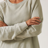 Weekend Cotton Knit Lounge Jumper | Sage-2