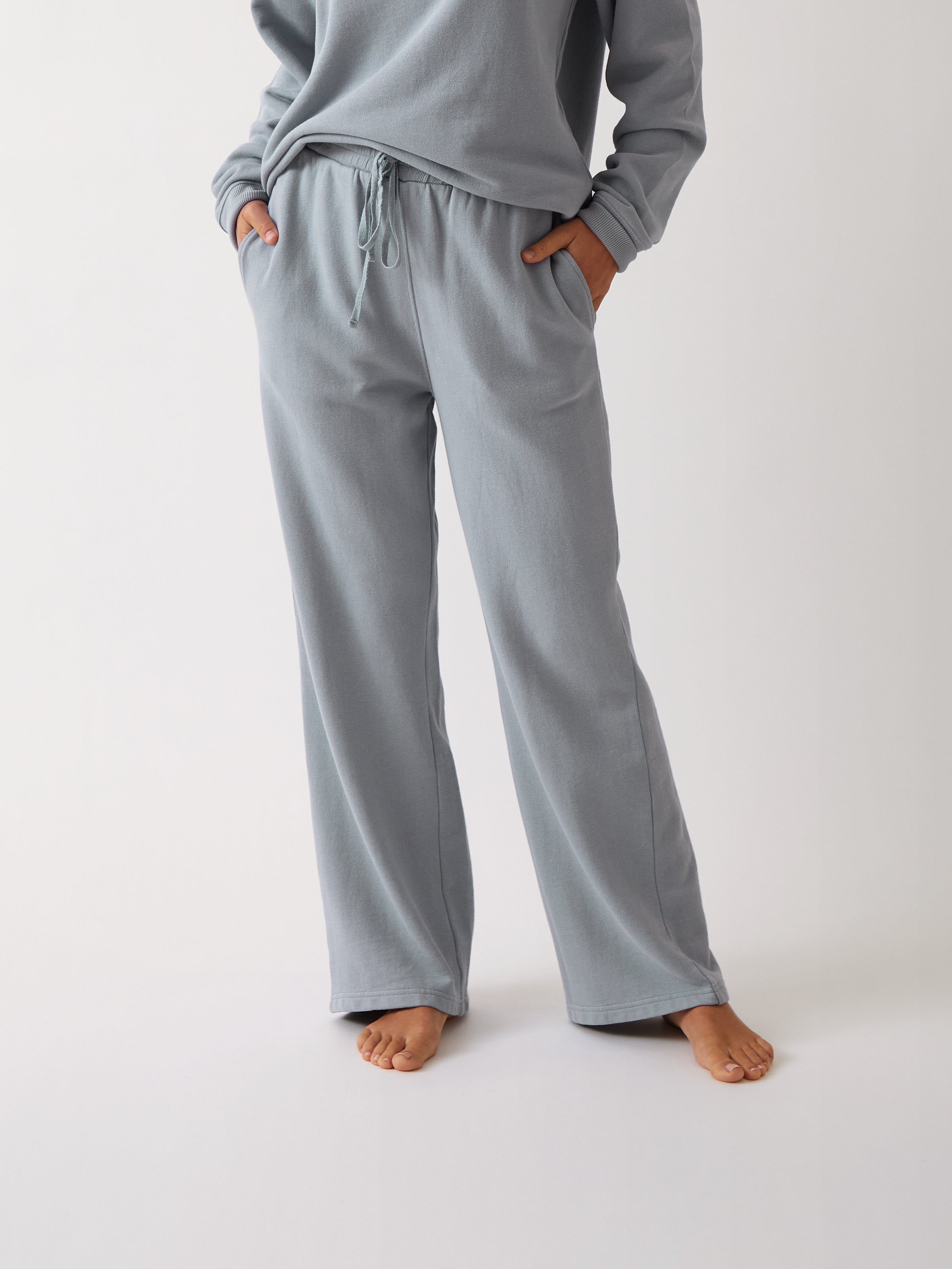 Weekend Cotton Knit Lounge Pants | Sky-1