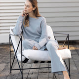 Weekend Cotton Knit Lounge Pants | Sky-3