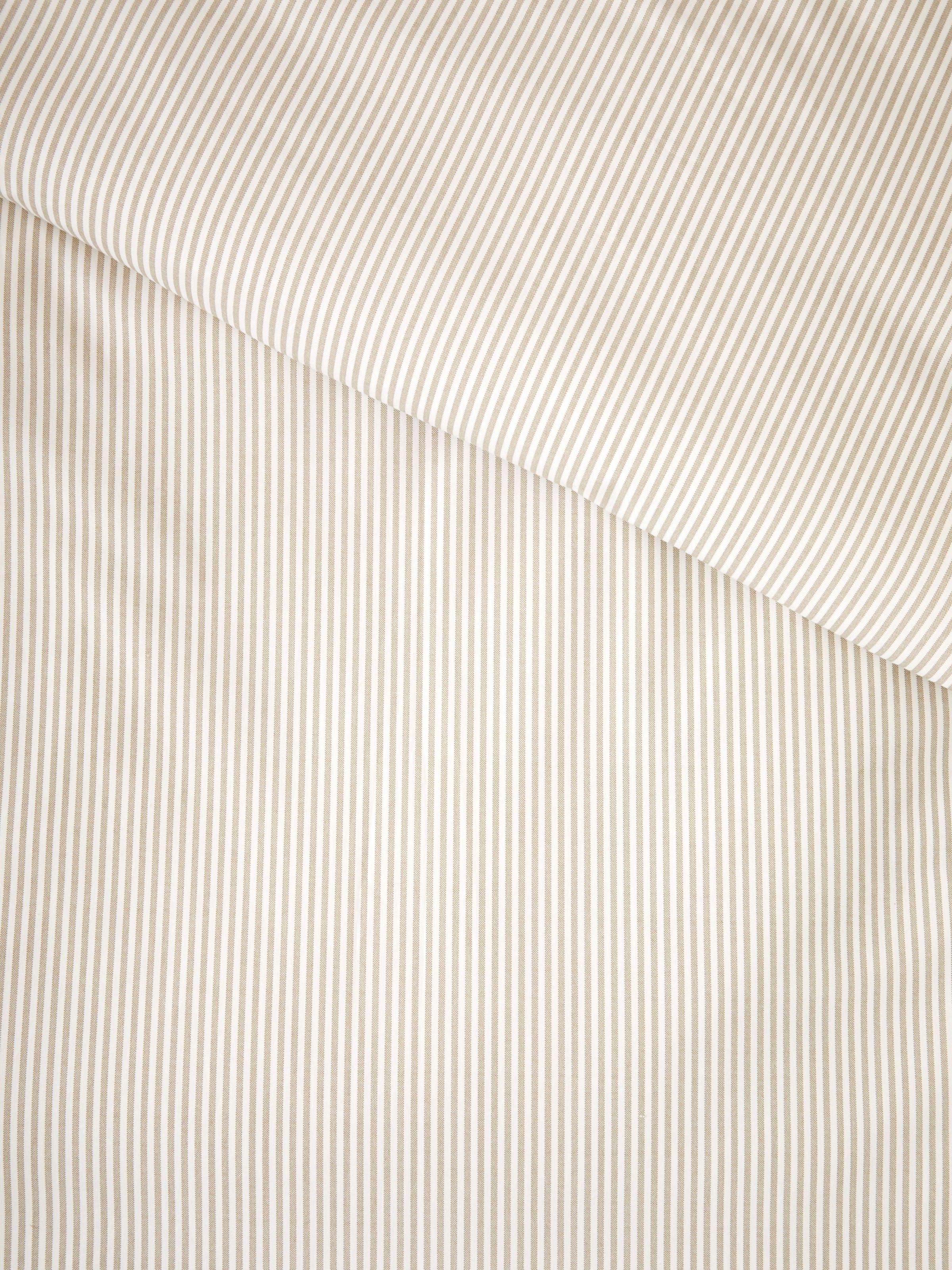 Purity Organic Cotton Duvet Cover Set in Natural Stripe