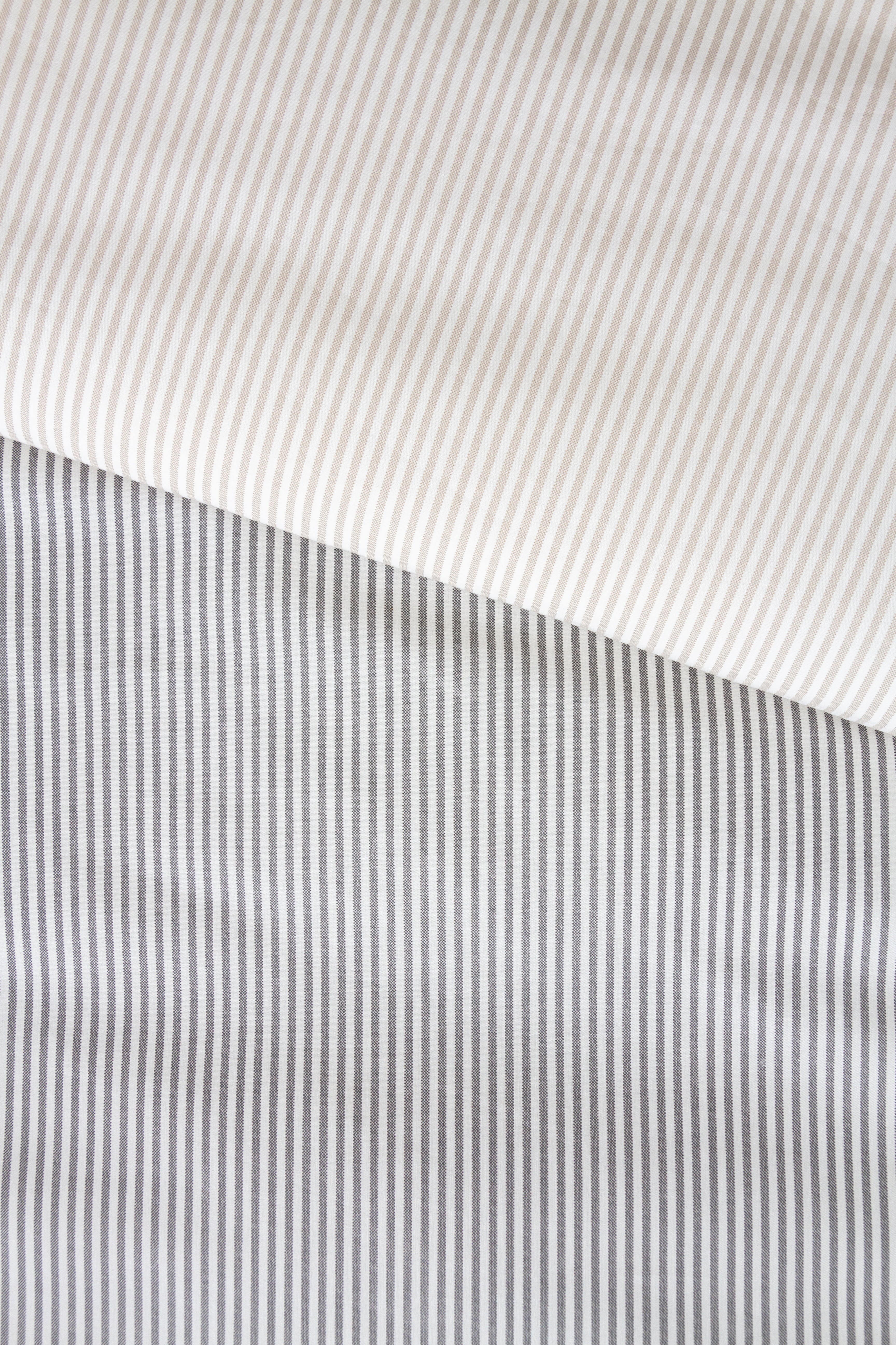 Purity Organic Cotton Duvet Cover Set in Charcoal/Natural Stripe