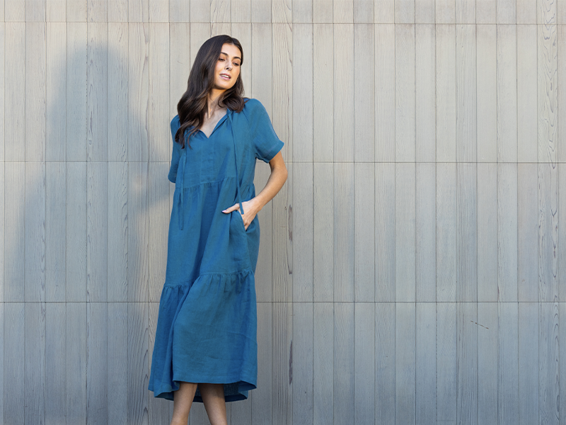 Palmero Rayon Dress in Olive | Wallace Cotton Palmero Rayon Dress in Olive | Wallace Cotton