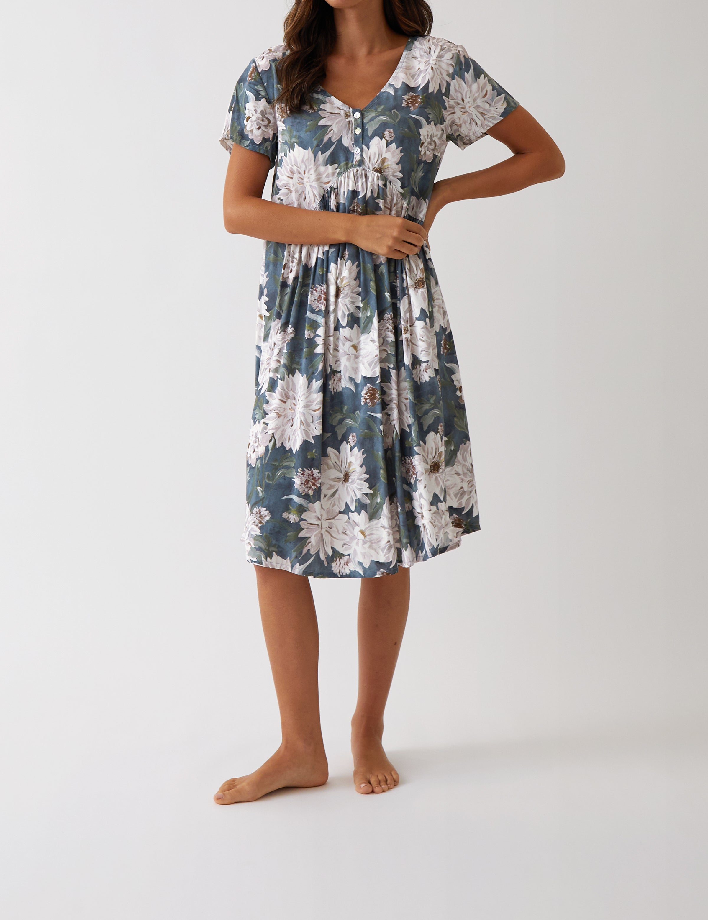 Adeline Empress Nightie | Floral-1