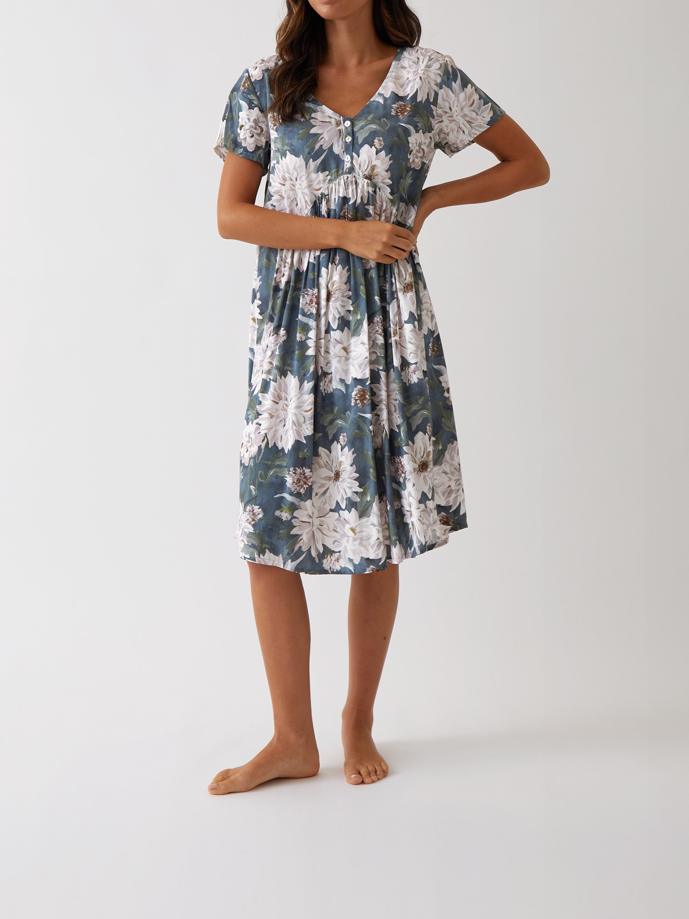 Adeline Empress Nightie | Floral-1