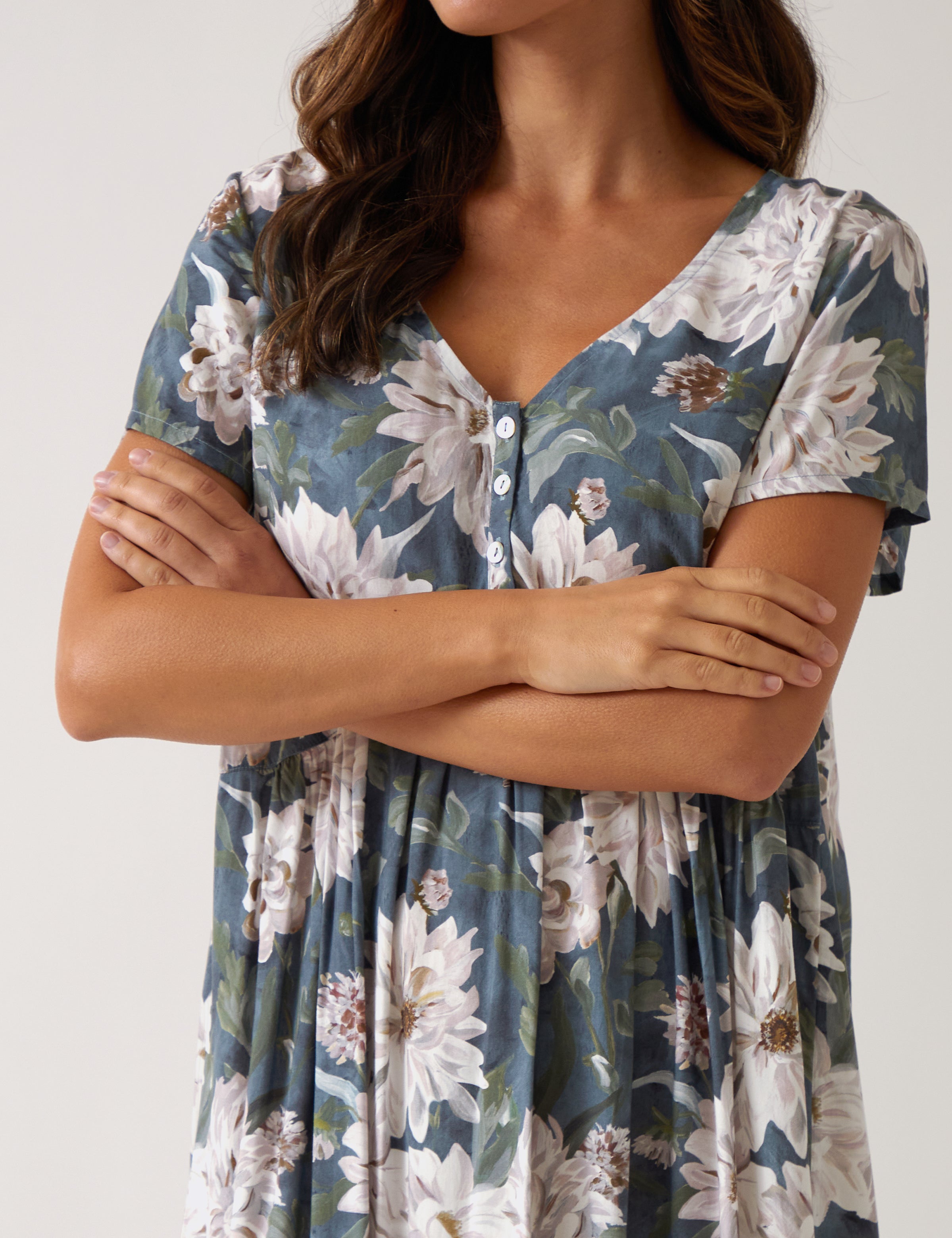 Adeline Empress Nightie | Floral-2