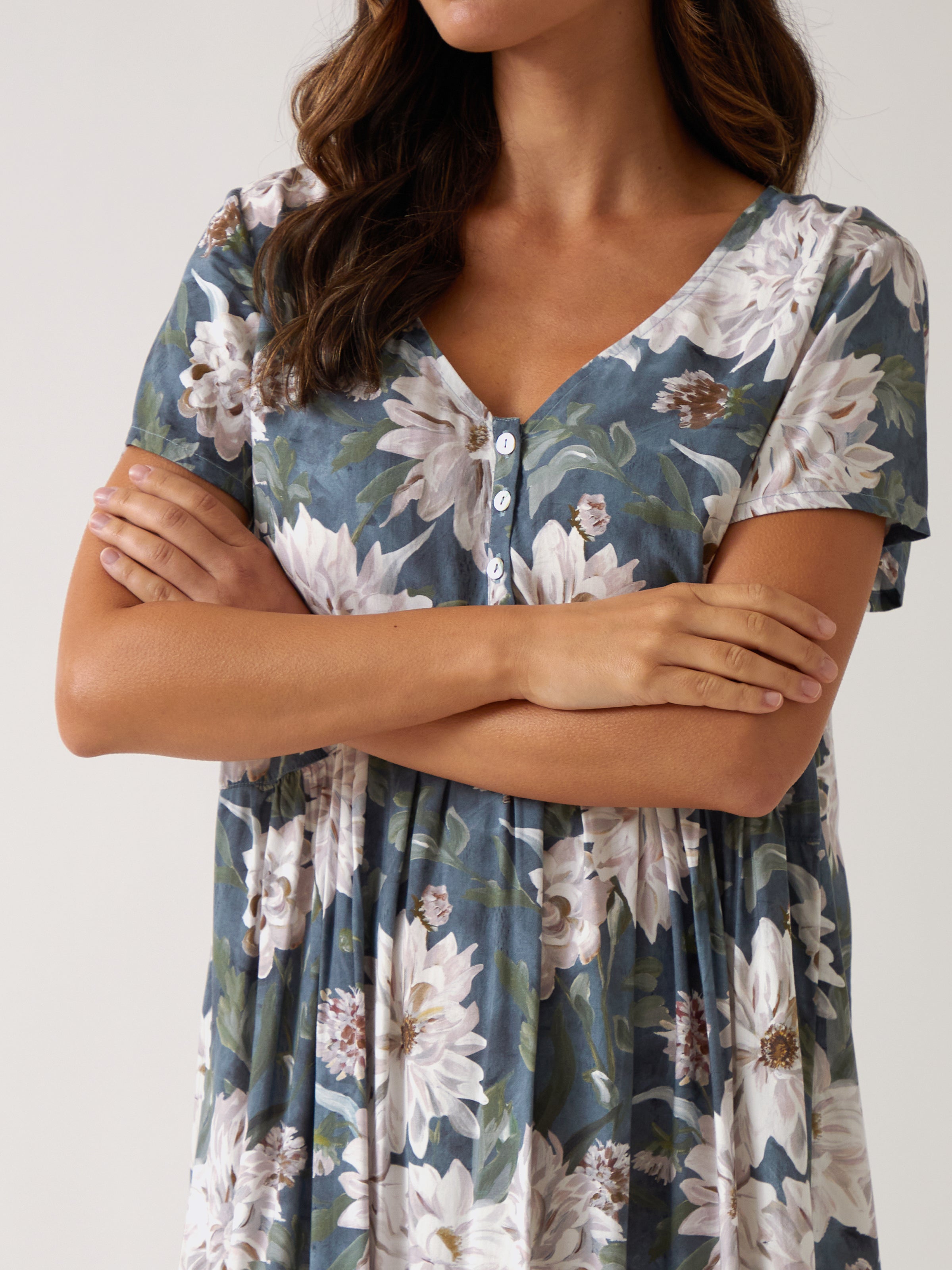 Adeline Empress Nightie | Floral-2