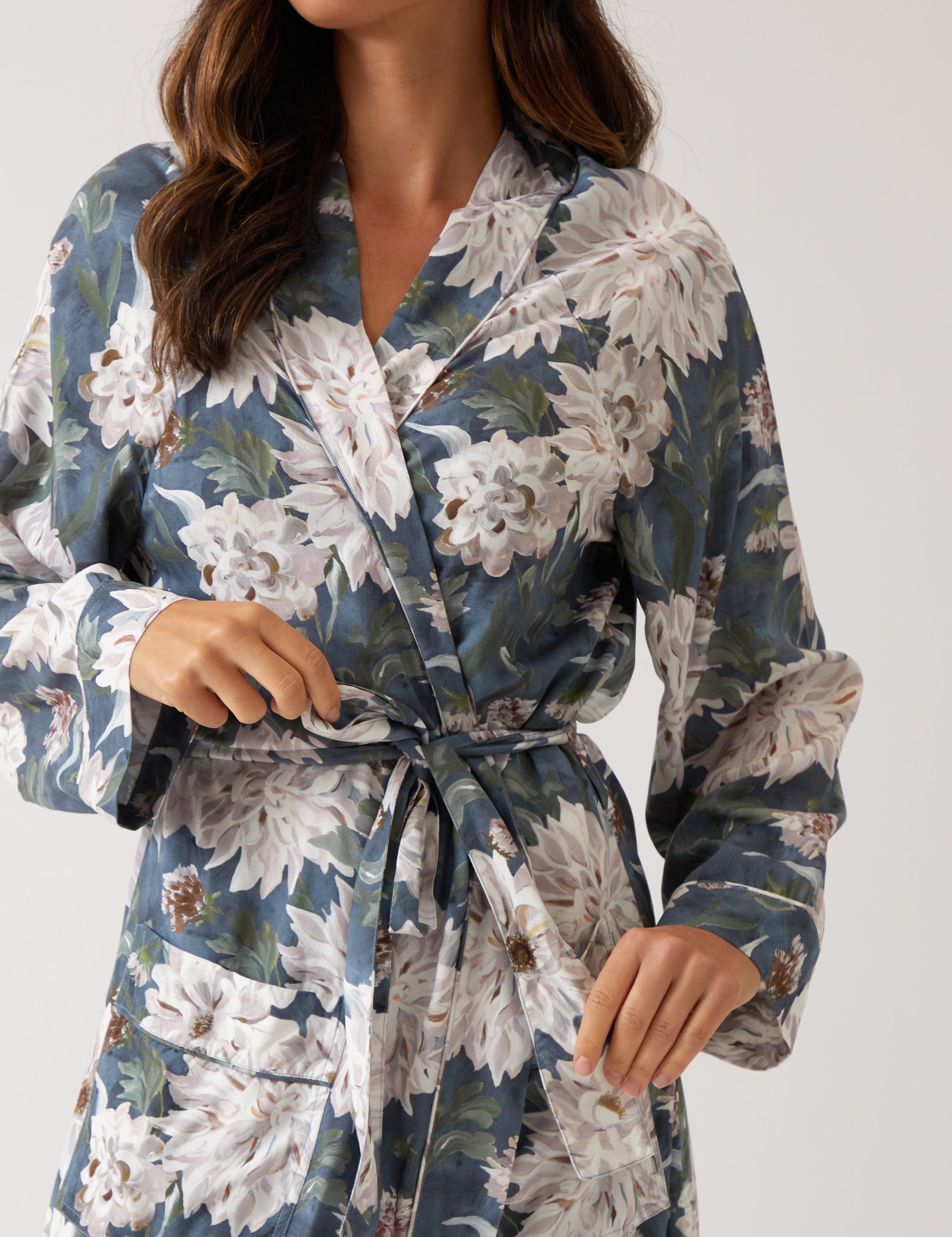 Adeline Full Length Robe | Floral-2