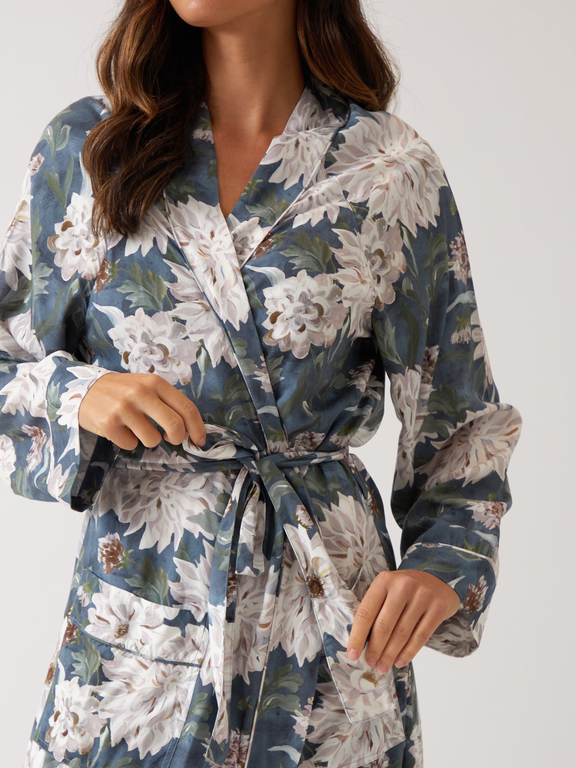 Adeline Full Length Robe | Floral-2
