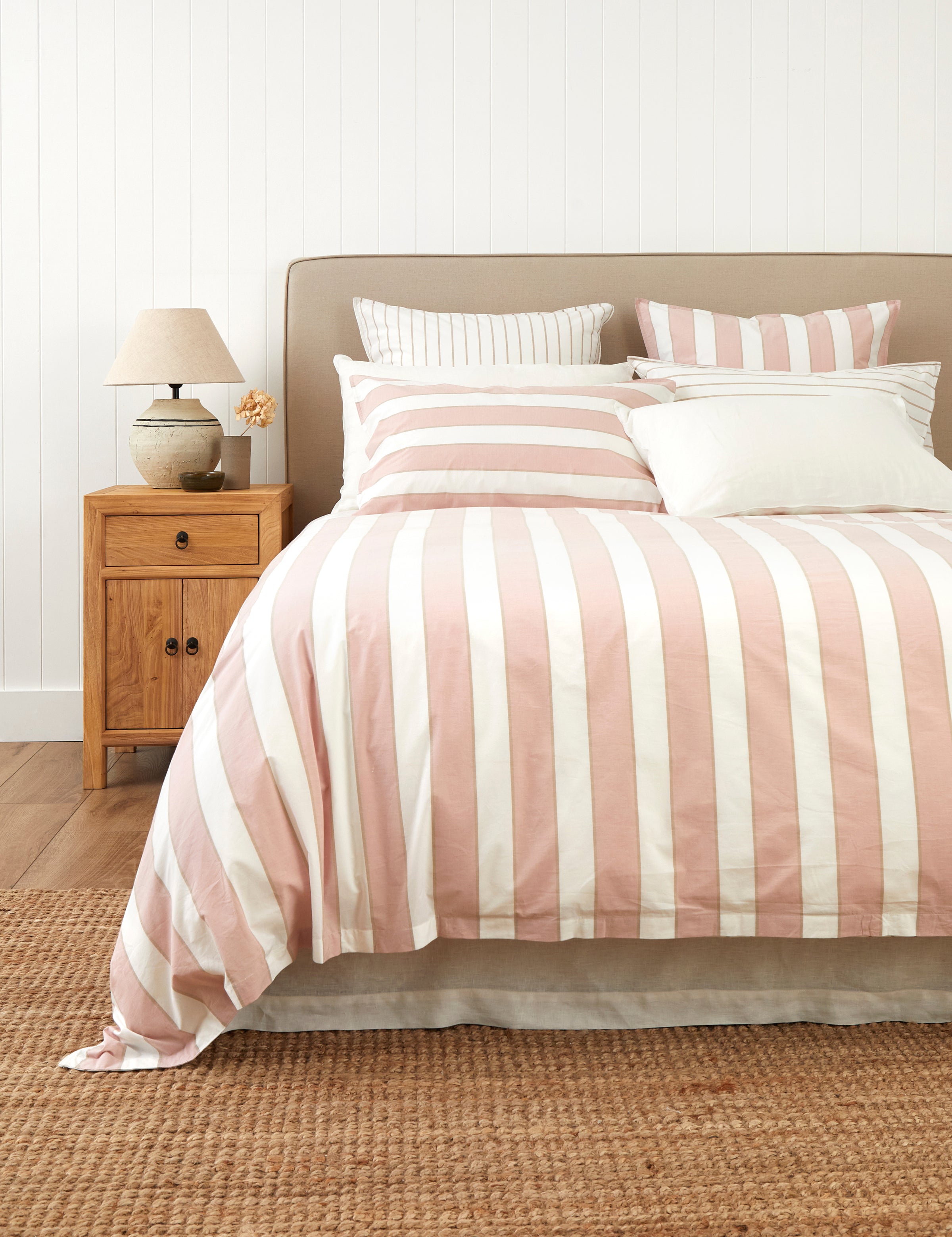 After Glow Duvet Cover Set | Pink Natural-1