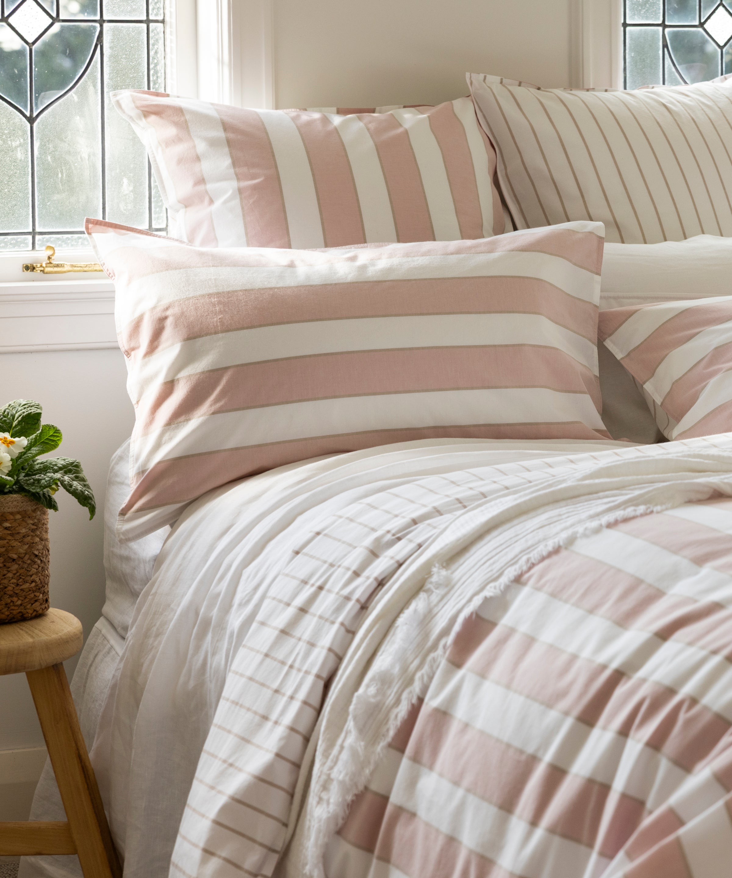 After Glow Duvet Cover Set | Pink Natural-5