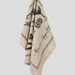 Al Dente Linen Tea Towel | Natural Black-1