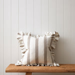 Alba Square Cushion Cover | Natural Stripe-1