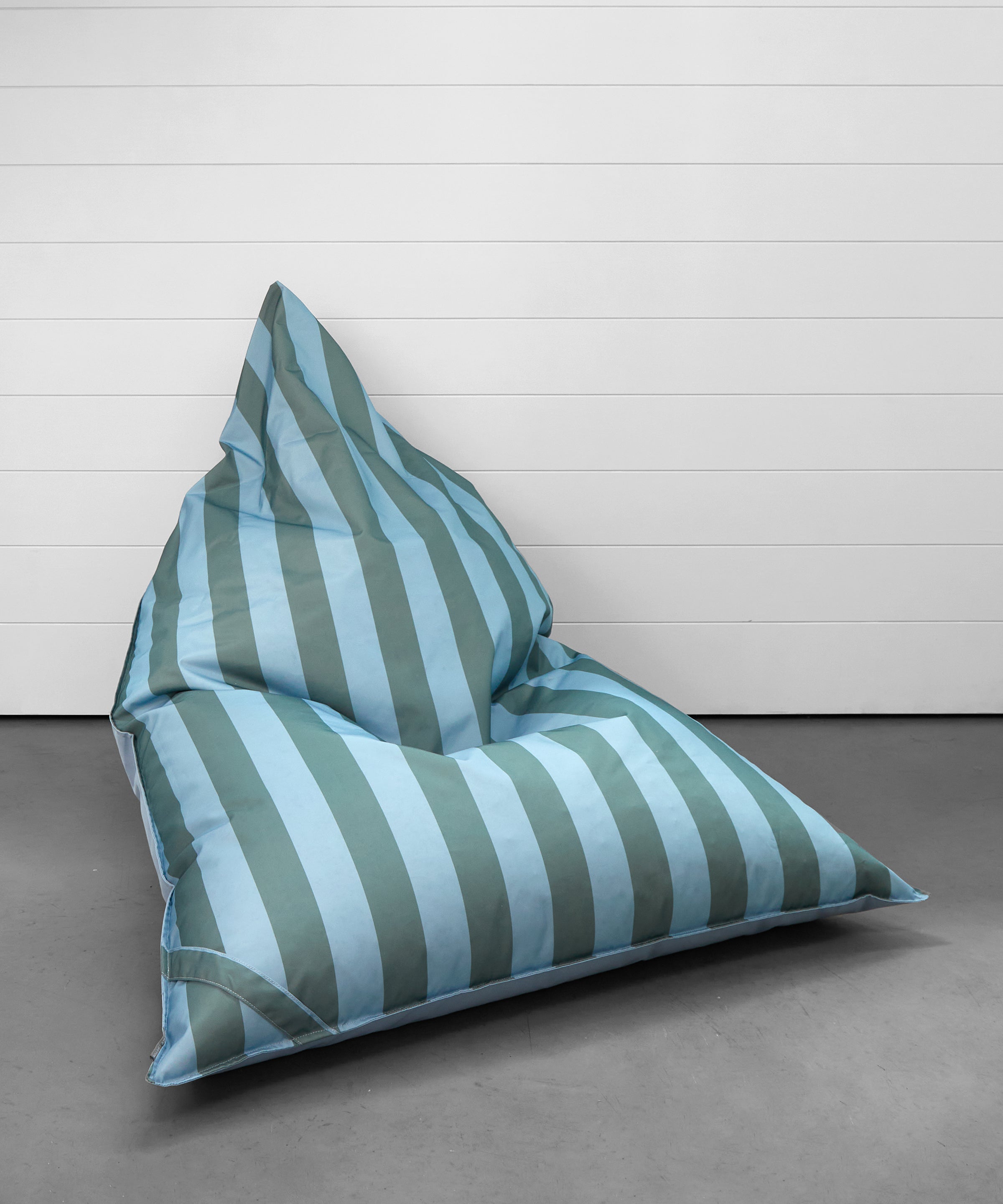 Alfresco Lounger Bean Bag | Green Stripe-1