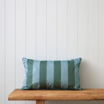 Alfresco Rectangle Filled Cushion | Green Stripe-1
