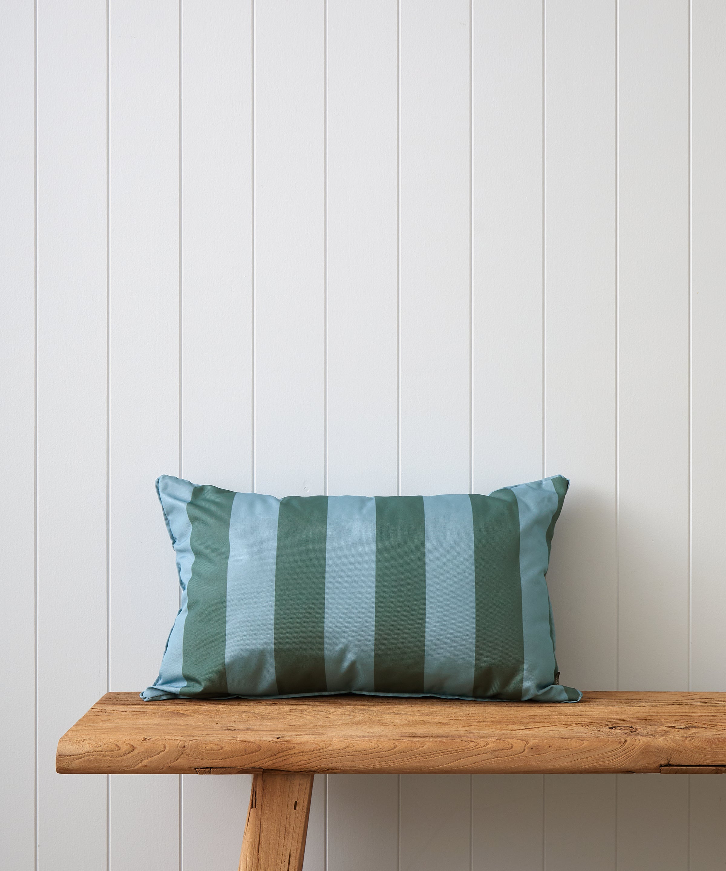 Alfresco Rectangle Filled Cushion | Green Stripe-1