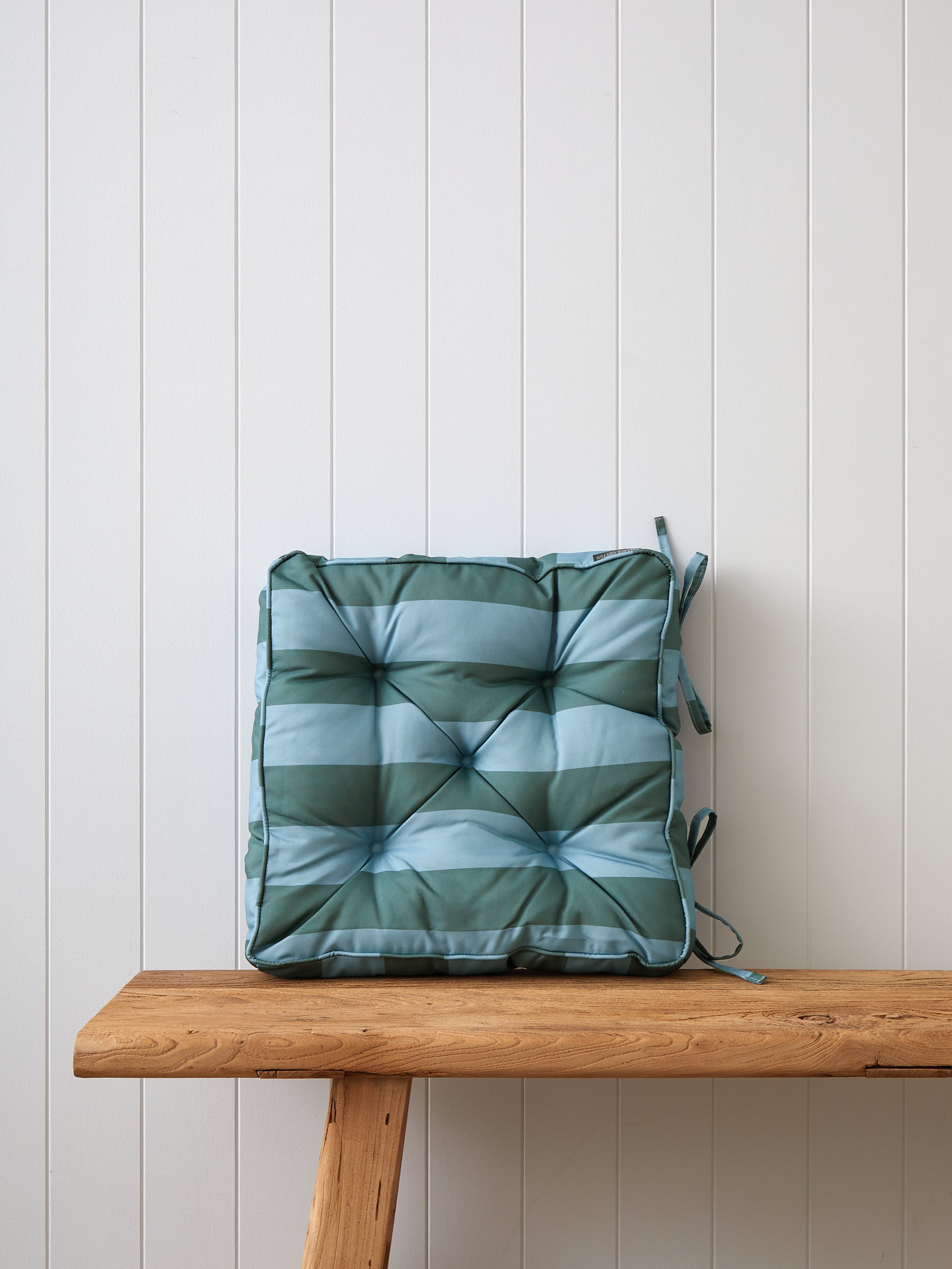 Alfresco Seat Pad | Green Stripe-1