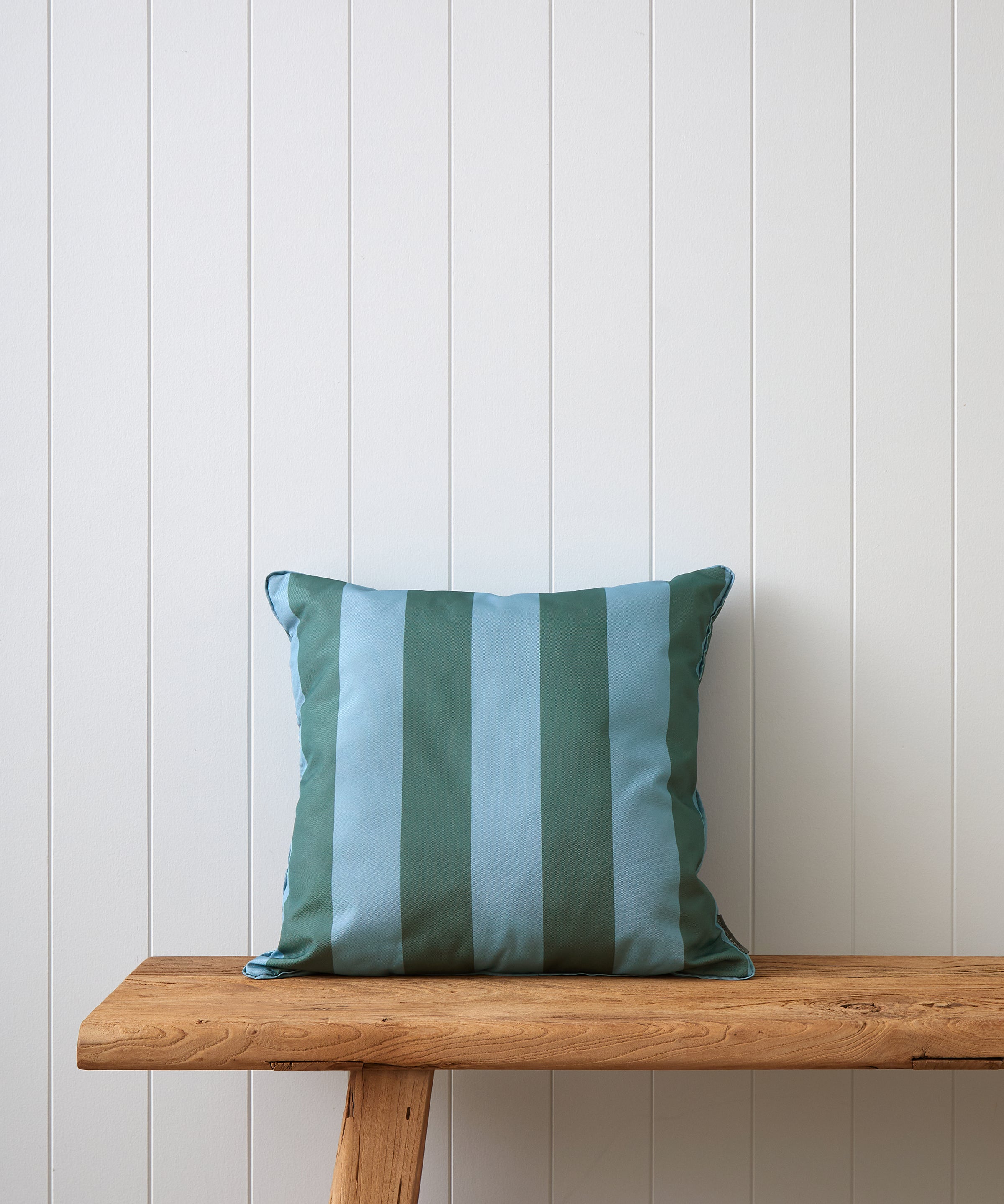 Alfresco Square Filled Cushion | Green Stripe-1