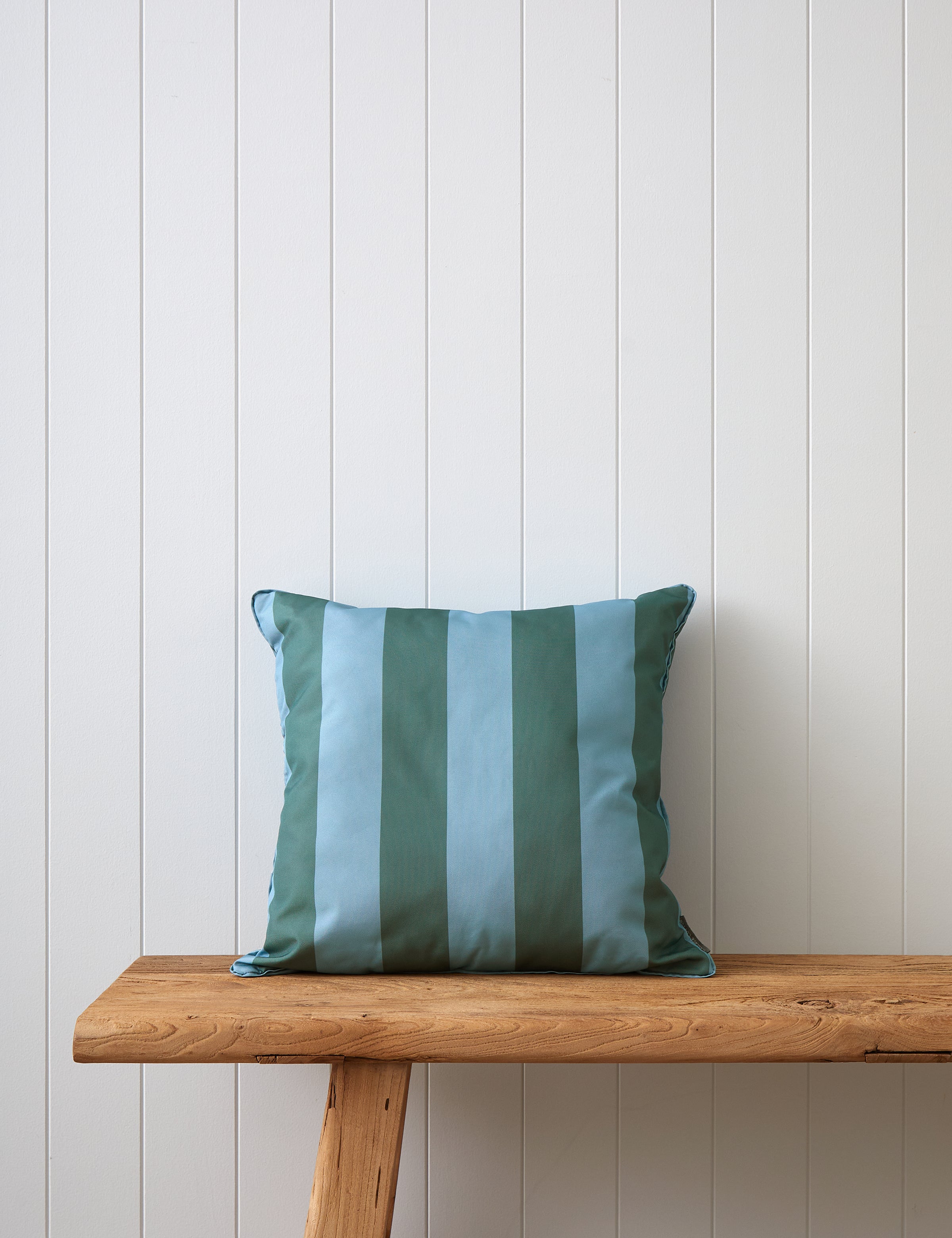 Alfresco Square Filled Cushion | Green Stripe-1