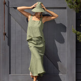 Amalfi Linen Bias Skirt | Cactus-5