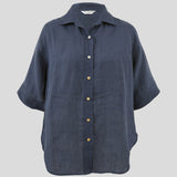 Amalfi Linen Shirt | Ink-2