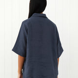 Amalfi Linen Shirt | Ink-4