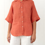 Amalfi Linen Shirt | Sunset-1