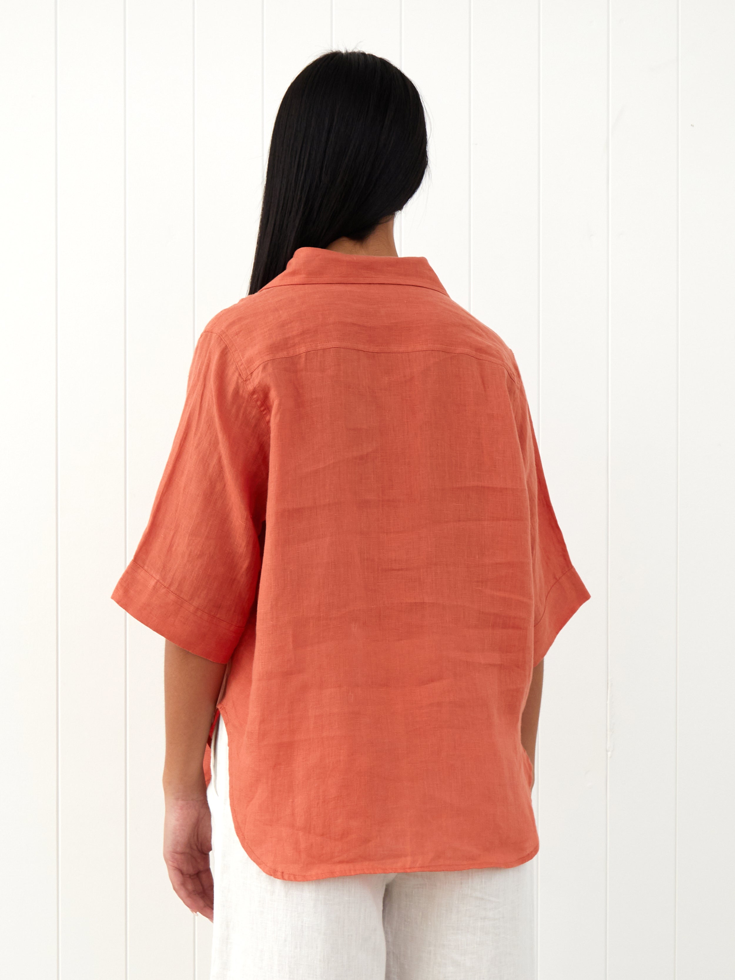 Amalfi Linen Shirt | Sunset-4