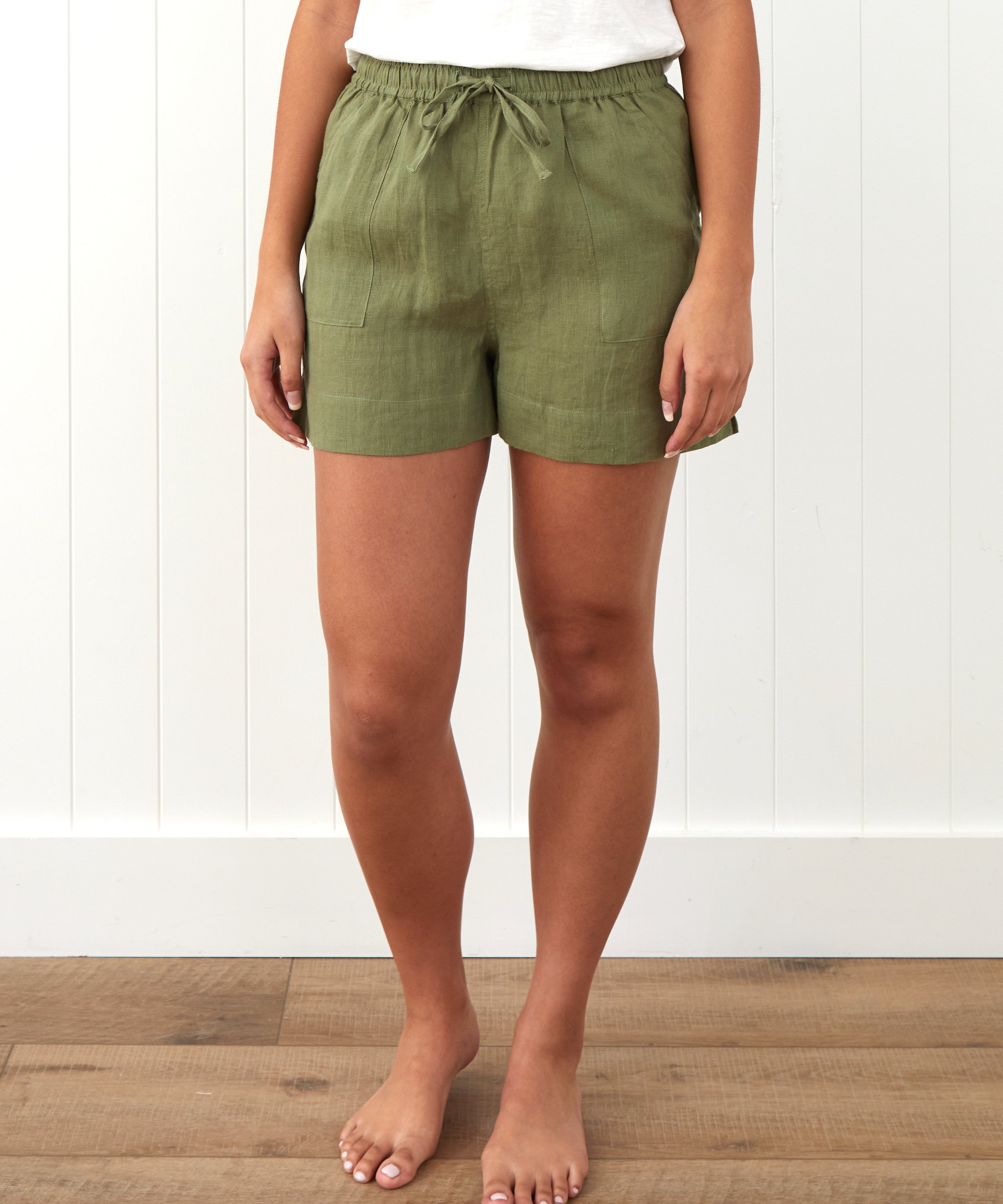 Amalfi Linen Shorts | Cactus-1