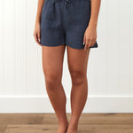 Amalfi Linen Shorts | Ink-1