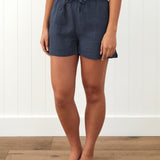 Amalfi Linen Shorts | Ink-1