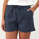 Amalfi Linen Shorts | Ink-3