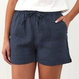 Amalfi Linen Shorts | Ink-3