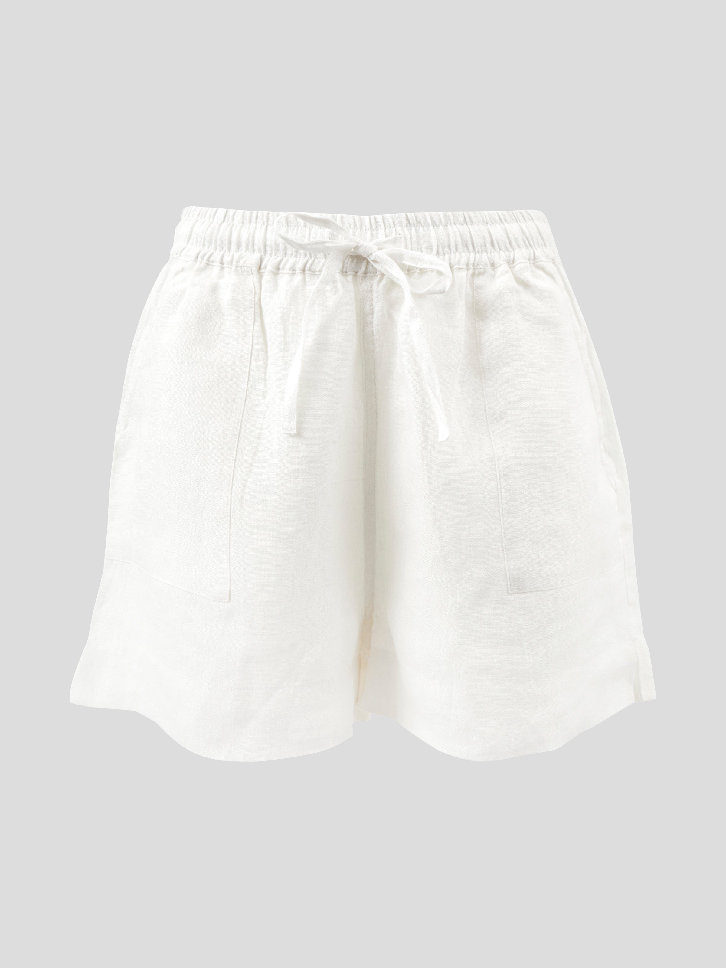 Amalfi Linen Shorts | White-2
