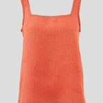 Amalfi Linen Singlet Top | Sunset-2