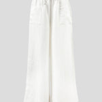 Amalfi Linen Wide Leg Pants | White-2