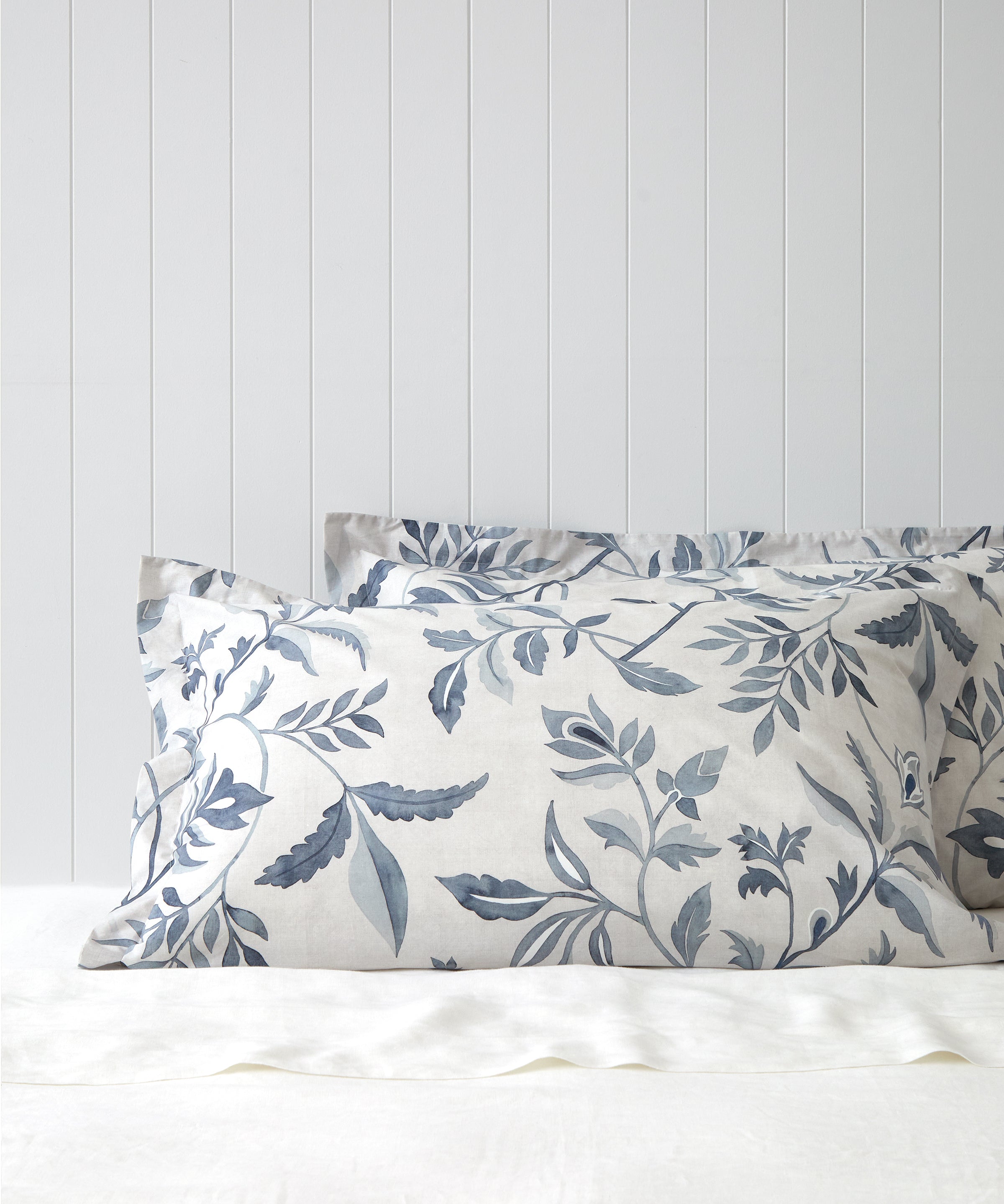 Antoinette Lodge Pillowcase Set | Blue Leaf-1
