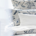 Antoinette Oxford Pillowcase Set | Blue Leaf-2