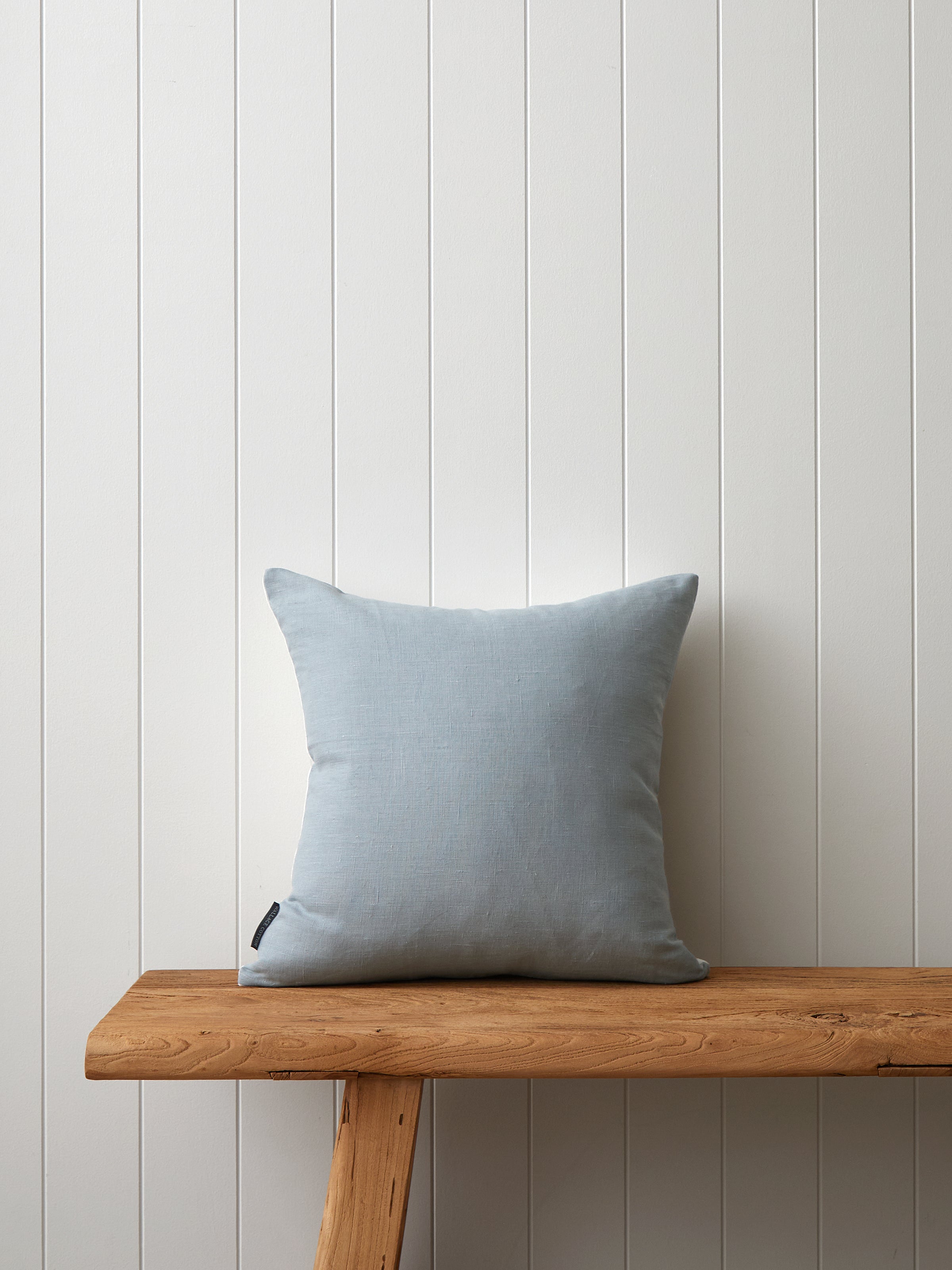 Arabella Embroidered Square Cushion Cover | Blue Floral-3