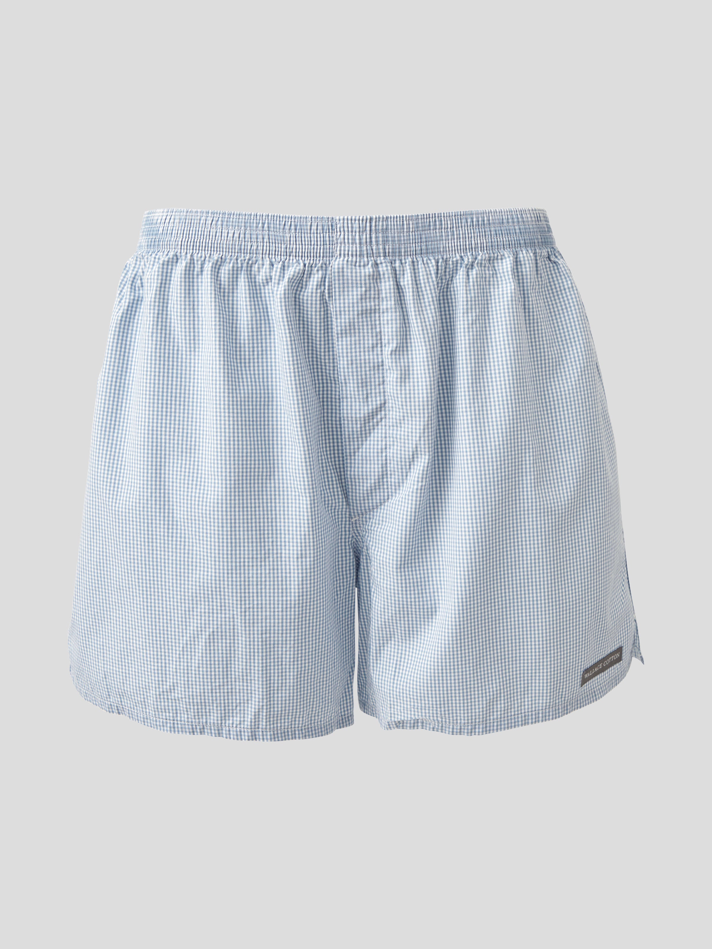 Archer Mens Boxer Shorts | Blue Gingham-1