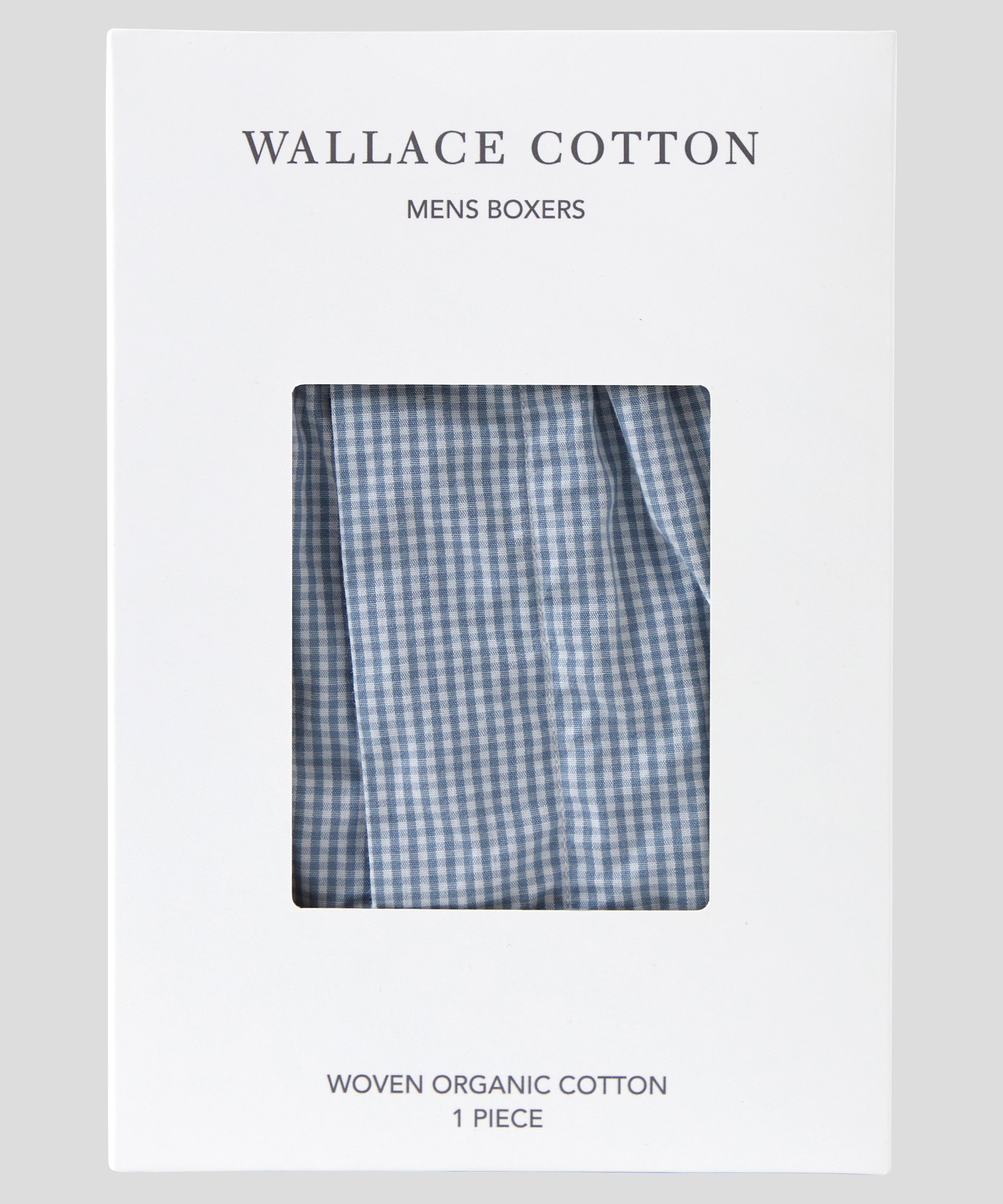 Archer Mens Boxer Shorts | Blue Gingham-2