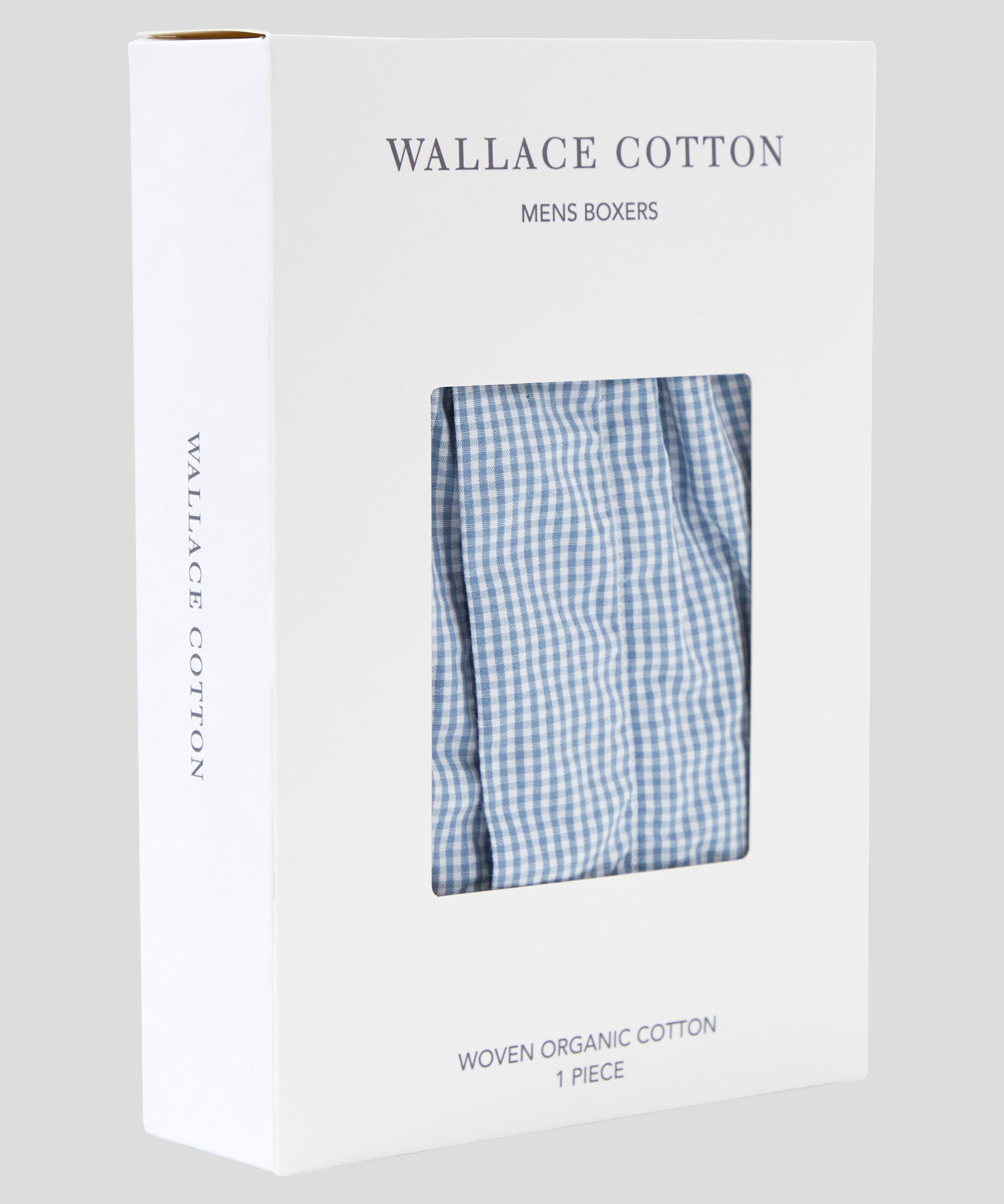 Archer Mens Boxer Shorts | Blue Gingham-3