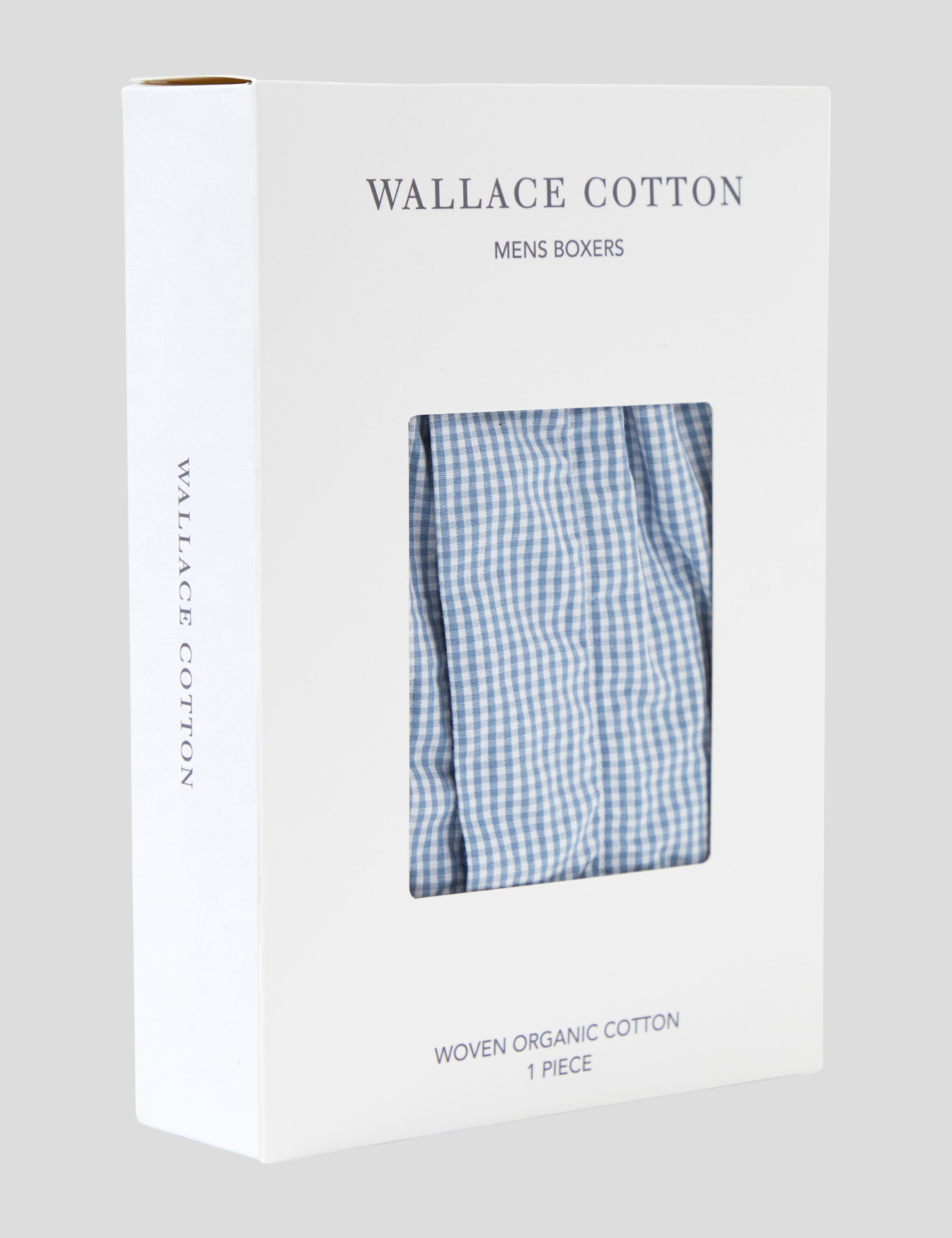 Archer Mens Boxer Shorts | Blue Gingham-3